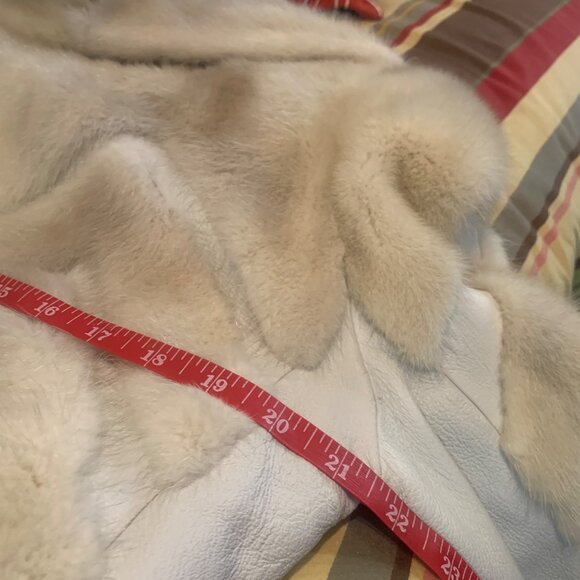 Vintage Furs By Szor & Deider Beige Mink Fur Jacket Belted Waist Old Money - Picture 16 of 16